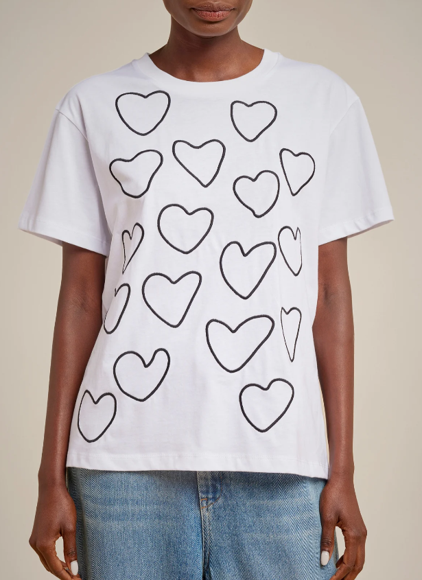 S4/L4SW84 T-shirt con cuori