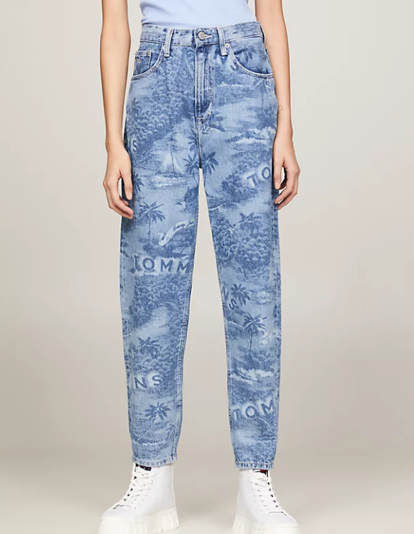 DW0DW17563 Jeans stampa hawaiana