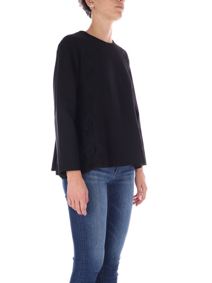 I3/I/MA20BL Blusa con applicazione petali