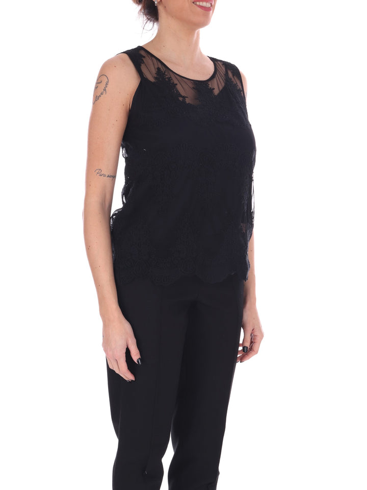 HAMAR Blusa in toulle di pizzo
