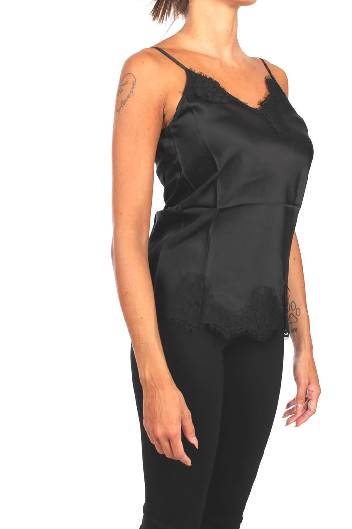 PINK MEMORIES 11303 TOP CON INSERTO IN PIZZO