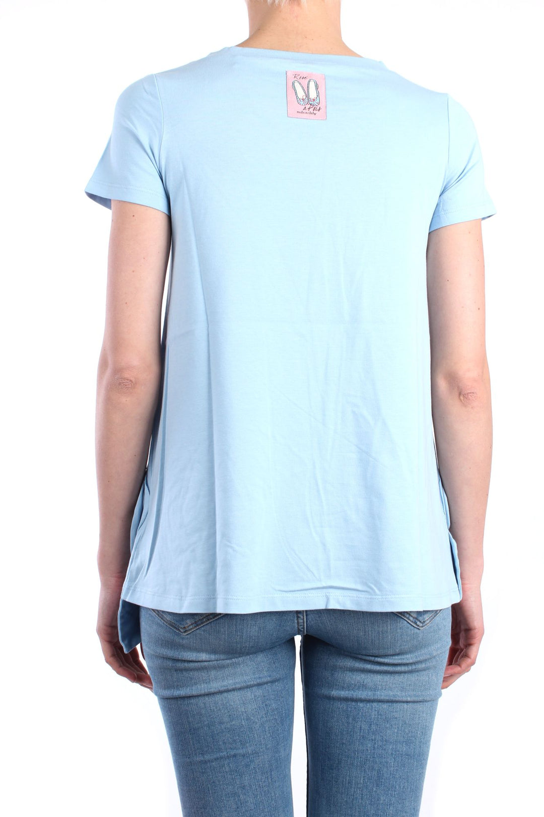 Rosè a Pois PAOLA T-shirt trapezio con fiori
