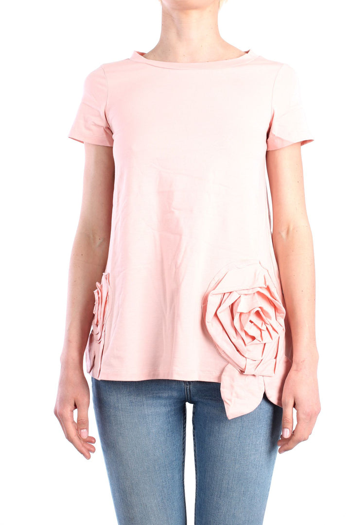 Rosè a Pois PAOLA T-shirt trapezio con fiori